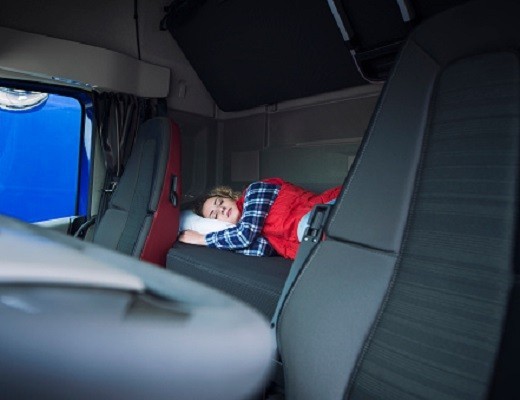 how to sleep in a day cab truck